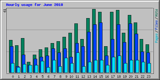 Hourly usage for June 2010