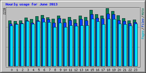 Hourly usage for June 2013