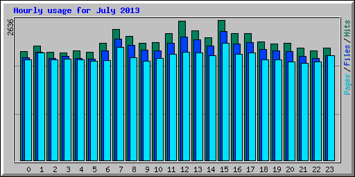 Hourly usage for July 2013