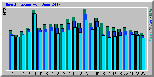 Hourly usage for June 2014