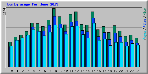 Hourly usage for June 2015