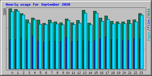 Hourly usage for September 2020
